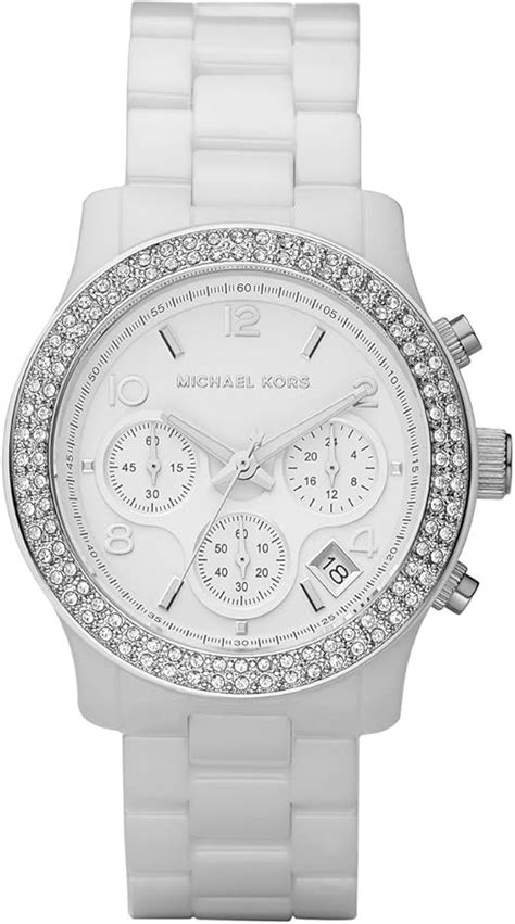 michael kors ceramic white watch|mk5188.